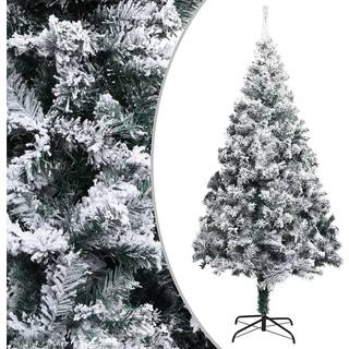 Kunstigt Juletræ Med Puddersne 300 Cm Pvc Grøn - 300 x 155 cm