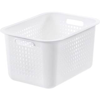 Opbevaringskurv - Hvid - 28cm x 37cm x 20cm - Linea