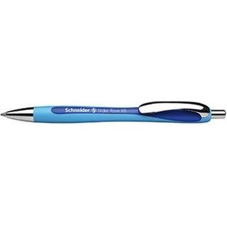 Schneider Slider Rave XB (Ekstra bred) Ballpoint Pen Refillable + Udtr?kkelig 1,4 mm lysebl? t?nde Bl? bl?kboks med 5 kuglepenne (132503)