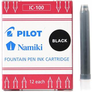 Pilot Fountain Pen Ink Cartridge - Sort bl?k - Milj?venlig - 12 / boks - TAA -overholdelse