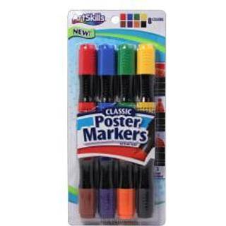 Artskills Dual-ended store plakatmark?rer 8 klassiske farver 4CT PA-4602 Standard