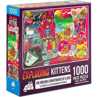 Eksploderende killinger 1000 stykke puslespil - Dr?mme og mareridt af en hund Jigsaw Puslespil til voksne Hund Puslespil Sofabord Puslespil S?dt