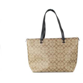 Coach Gallery Tote In Signature Canvas In Beige