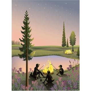 Campfire - Plakat 30x40 cm fra ViSSEVASSE