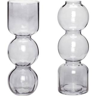 Hübsch Hübsch vase 2-pak 12x25 cm Grå