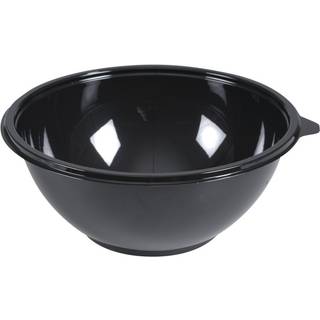 Salatskål 7cm Ø18cm 1000ml RPET rund sort