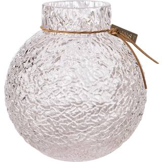 Glasvase med mønstret struktur, 14 cm
