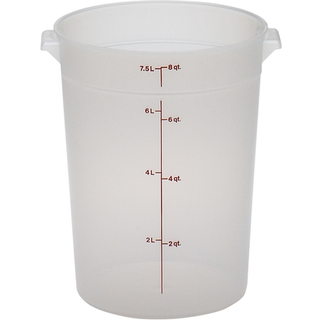 Cambro 8 Qt Round Polypropylene Food Storage Container - Camwear
