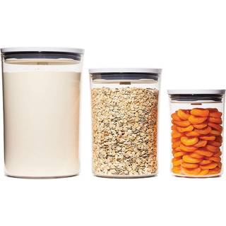 Oxo Good Grips Round Pop 2.0 - 3 stykker Gradueret s?t (1,5 3,3 5,2 Qt inkluderet) Hvid