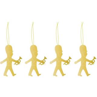 Cooee Design Juledekorationer belagt 4-pak Drummer Boy - Julepynt Rustfrit Stål Messing - HI-035-10-BR