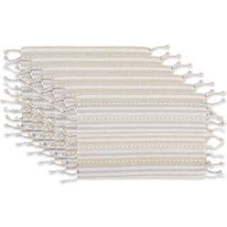 DII Natural Tonal Stripe med Fringe Placemat (S?t p? 6)