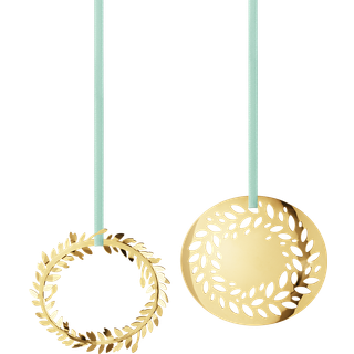 Georg Jensen Juleophæng Magnolia Krans & Massiv Krans - Guld