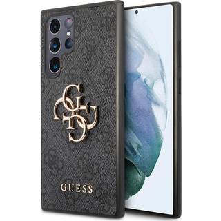 Guess 4G Big Metal Logo Samsung Galaxy S22 Ultra 5G Hybrid Cover - Grå