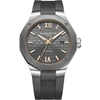 Baume & Mercier Riviera Swiss-made Automatic Grey Dial Grey Rubber Strap Men's Watch BM0A10660