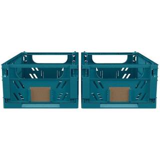 Schou opbevaringskasse foldbar 17x12,5x7 cm Tapestry Blue 2 stk