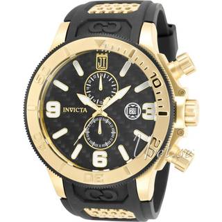 Invicta 33980 Jason Taylor Sort/Gul guldtonet stål Ø52 mm