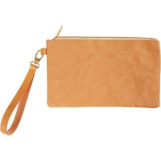 Elegant Lys Brun Clutch i Læderpapir
