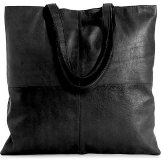Muud - Show XL - Håndlavet Oversized Læder Shopper. Farve Sort