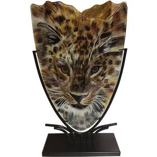 Glasvase Leopard & Smedestativ H 47,5cm - Benjamin