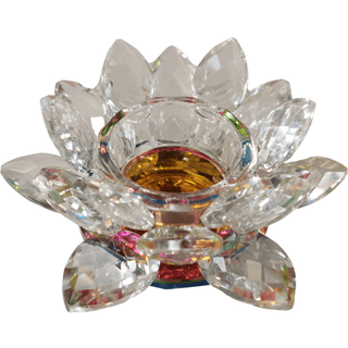 Lysestage - Krystal fyrfadsstage (Lotus)