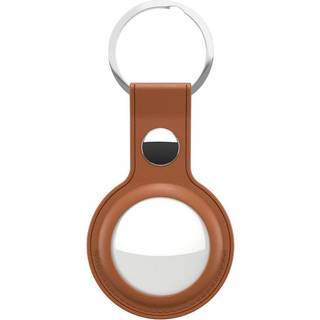 KeyBudz Leather Keyring for AirTag - Tan