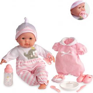 15 """" Realistisk bl?d krop Baby dukke med ?bne/t?t ?jne JC Toys - Berenguer Boutique 10 Stykke Gaves?t med flaske Rattle Pacifier & Accessories P