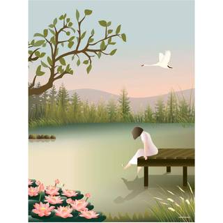 Girl On The Bridge - Plakat 50x70 cm fra ViSSEVASSE