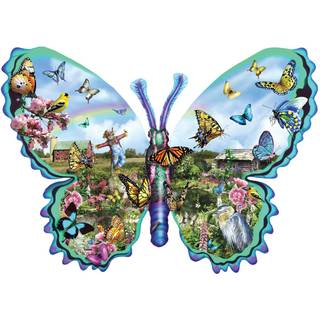 Sunsout Inc - Butterfly Farm - 1000 PC Special Shape Jigsaw Puzzle av Artist: Lori Schory - Färdig storlek 24 """" X 35 """" - MPN# 95056
