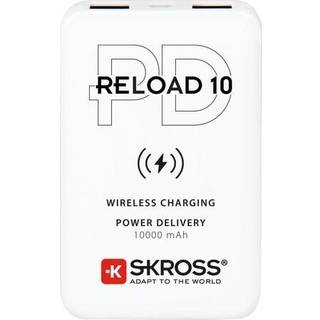 SKross Reload 10 Travel - 10.000 mAh Powerbank - Hvid - 10000 mAh