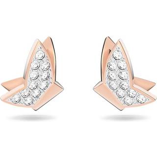 Idyllia Lilia Ohrstecker, Schmetterling, Weiß, Roségold-Legierungsschicht