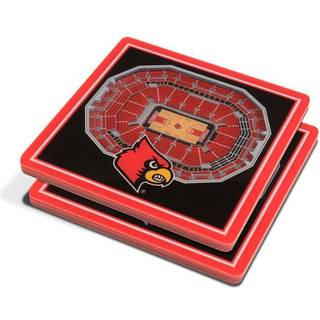 Youthefan NCAA Louisville Cardinals 3D Stadiumview Coasters - KFC Yum! Center 4 """" x 4 """"