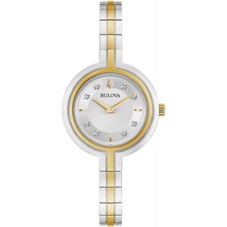 Bulova 98P193 Diamond Sølvfarvet/Gul guldtonet stål Ø30 mm