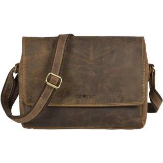 Umhängetasche Leder 33x25cm Vintage 1731-25 | Greenburry.de
