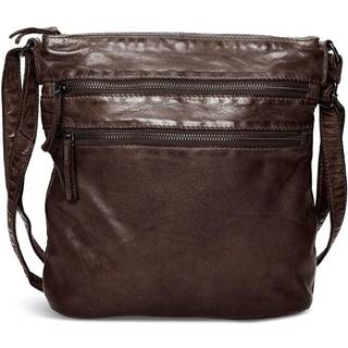 Pia Ries, rummelig skind crossbody, 066-brun