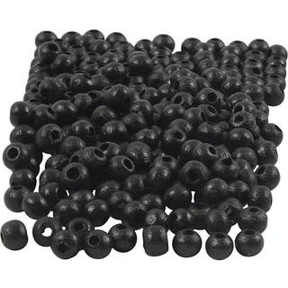 Sort Træperler 5 mm - 6 g til Smykker og Dekoration