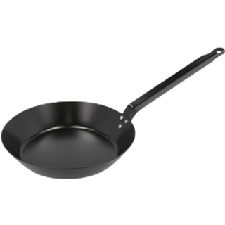 Holm Stegepande 24 cm - Sort Carbonstål