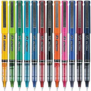 Pilot Præcise V5 afdækket flydende blæk rullende kuglepenne ekstra fine punkt 0,5 mm forskellige farver pakning af 12