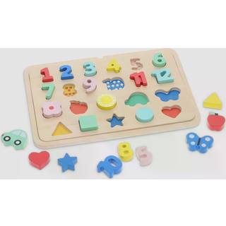 Petit Collage Wooden Puzzle Numbers & - Puslespil