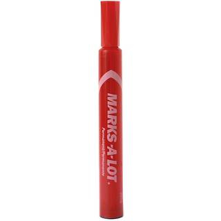 Avery 08887 Marks-a-Lot Stor mejsel tip permanent mark?r r?d 12 hver/dz