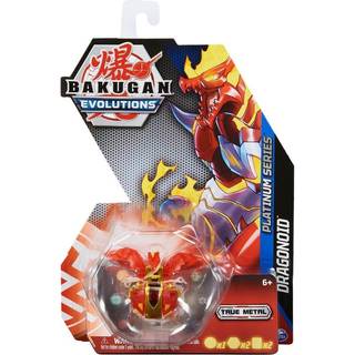 Bakugan Evolutions Dragonoid (Red) Platinum Series True Metal Bakugan 2 Bakucores og karakterkortb?rn Leget?j til drenge i alderen 6 og opefter