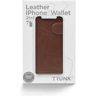 Trunk iPhone 13 Pro Ægte Læder Cover - 2-i-1 Design - Brun