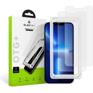 2-PACK iPhone 13 / 13 Pro hærdet glas 0,26 mm 2,5D 9H med installationsramme