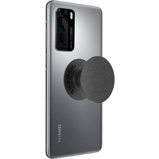 POPSOCKETS Grip med Stand Function Premium - Pebbled Vegan Læder Sort