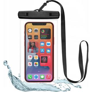 Tech-Protect Universal Waterproof Case Etui - Lyserød / Gennemsigtig (Maks. Mobil: 163 x 90 x 10 mm)