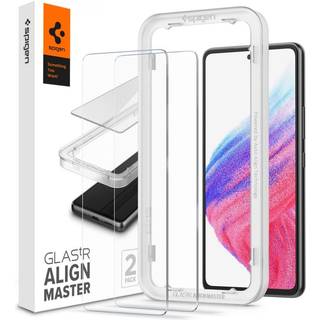 Samsung Galaxy A53 (5G) Spigen Alignmaster Glas.tR Skærmbeskyttelse 2. Stk - Case Friendly - Gennemsigtig