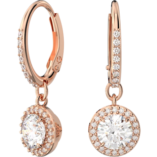 Constella Drop-Ohrhänger, Rundschliff, Pavé, Weiß, Roségold-Legierungsschicht