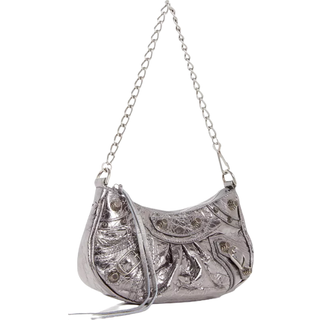 Balenciaga Le Cagole Mini leather shoulder bag - silver - One Size