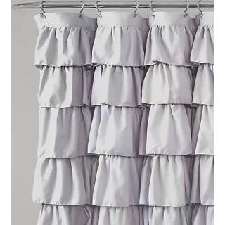 Lush Decor Ruffle Broes Gardain | Blomsterstruktureret vintage chic bondegård stil design syrin 72 """" x 72 """"