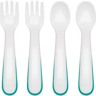 Oxo Tot Plastic Fork & Spoon Multipack - Teal 4 Piece Set (Pack of 1)