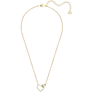 Lovely Halskette, Herz, Weiß, Goldlegierungsschicht